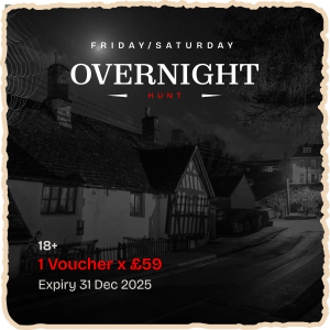 £59.00 Gift Voucher  - Friday / Saturday Overnight Ghost Hunts