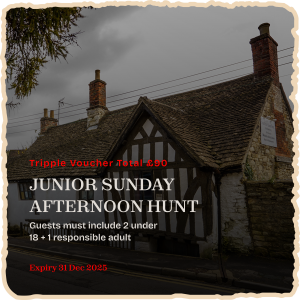 £90.00 Triple Voucher for Junior Sunday Afternoon Hunts